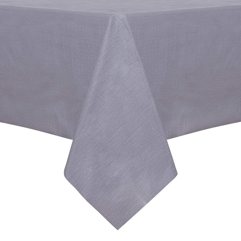 sancua 100% Waterproof Rectangle PVC Tablecloth - 60 x 60 Inch - Oil Proof Spill Proof Vinyl Table Cloth, Wipe Clean Table Cover for Dining Tables, Buffet Parties and Camping, Grey