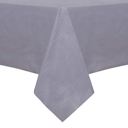 sancua 100% Waterproof Rectangle PVC Tablecloth - 60 x 60 Inch - Oil Proof Spill Proof Vinyl Table Cloth, Wipe Clean Table Cover for Dining Tables, Buffet Parties and Camping, Grey