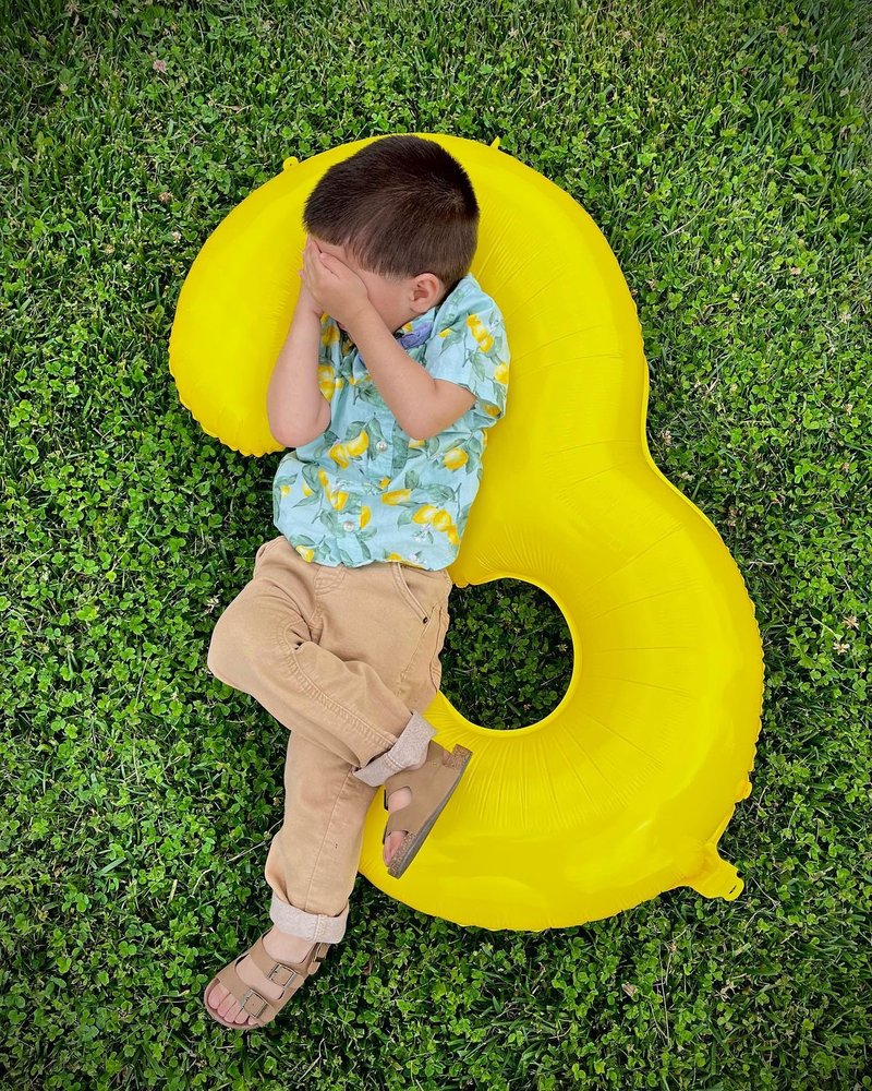 Yellow 3 Balloon, Number Balloons 40 Inch, 3rd Birthday Decorations for Kids Girls Women Party Supplies for Party Decorations, Number 3 Balloon