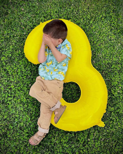 Yellow 3 Balloon, Number Balloons 40 Inch, 3rd Birthday Decorations for Kids Girls Women Party Supplies for Party Decorations, Number 3 Balloon