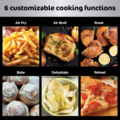 Ninja Foodi Air Fryer | 6-in-1 with 7-QT MegaZone & Basket Divider for Large Proteins & Full Meals | Cook 2 Foods at Once | 450° F | Air Fry, Roast, Broil, Dehydrate, Keep Warm & Bake | Black | DZ071