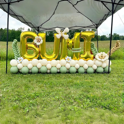 Giant C Alphabet Name Balloon, Gold Self Inflating Custom Letter Balloons Birthday Decor, 40 Inch Helium Mylar Foil Word Balloons Letters for Girls Men Anniversary Party Graduation Decoration Supplies