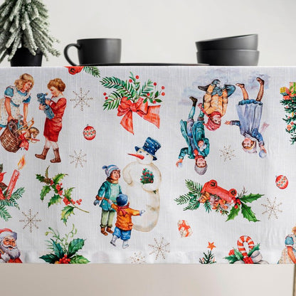 Maison d' Hermine Table Cloth Rectangle Table 100% Cotton 60 x 90 Inches Fall Tablecloth Reusable Everyday Use for Thanksgiving Christmas Decorations Dining Farmhouse Party (Chromo)