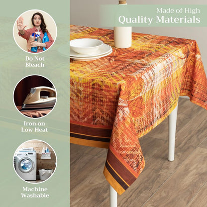 Maison d' Hermine Table Cloth Rectangle Table 100% Cotton 70 x 90 Inches Fall Tablecloth Reusable Everyday Use for Thanksgiving Christmas Decorations Dining Farmhouse Party (Thanksgiving Tartan)