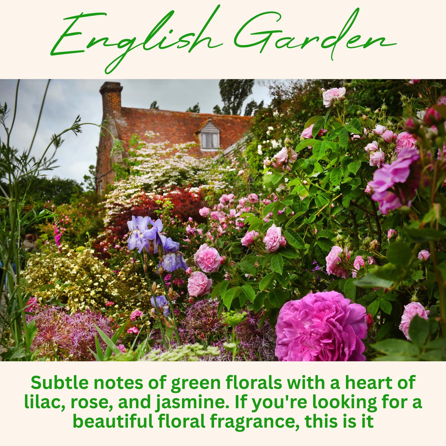 English Garden Floral Scented Candle, Many Scents to Choose from, All Natural Non-Toxic Soy Wax, Handmade in The USA (English Garden)