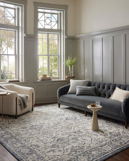 Loloi Magnolia Home by Joanna Gaines Gigi Collection GIG-02 Ivory/Blue 7'-10" x 10' Area Rug