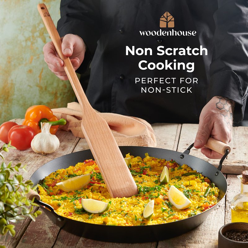 Wooden Paddle for Cooking, Stirring Paddle – 24" Crawfish Paddle – Heavy Duty Long Wooden Spoon for Large Stock Pots by Woodenhouse
