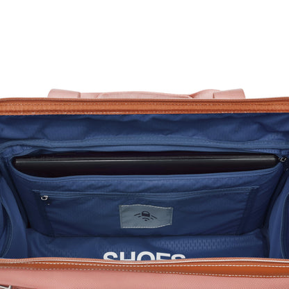 DELSEY PARIS Chatelet 2.0 - Small Weekender - Travel Duffle Bag - Carry On Duffle bag with Laptop Compartment and Shoes Pocket – Lightweight Travel Bag, Blush Pink