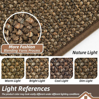 BEQHAUSE Dirt Trapper Door Mat - Non-Slip, Washable, Dirt Resistant | 24" x 60", Brown Entryway Mat