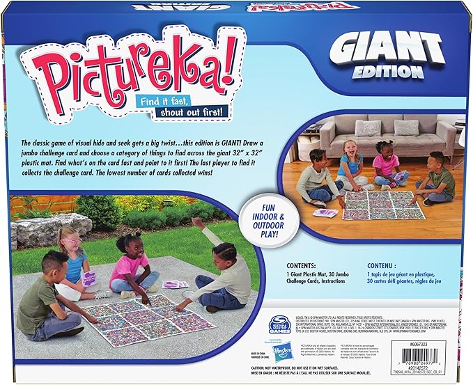 Spin Master Games Pictureka. Giant Edition Family Game for Indoor &amp Outdoor Fun with Big Oversized Board for Family and Kids 2-4 Players Ages 6 &amp Up