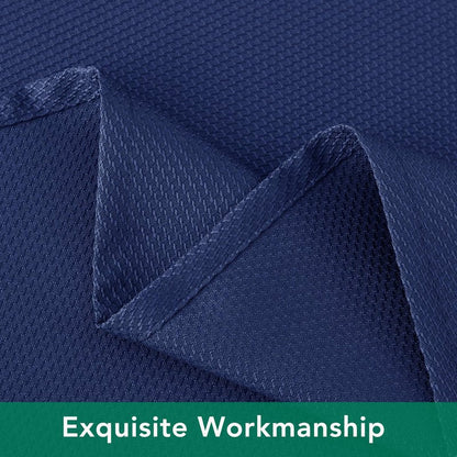 Biscaynebay Textured Fabric Tablecloths 60x108 Inches Rectangular, Navy Water Resistant Tablecloths for Dining, Kitchen, Wedding and Parties etc. Machine Washable