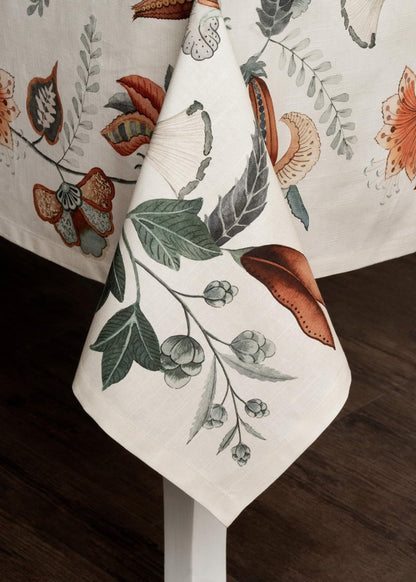 Maison d' Hermine Table Cloth Rectangle Table 100% Cotton 70 x 140 Inches Fall Tablecloth Reusable Everyday Use for Thanksgiving Christmas Decorations Dining Farmhouse Party (Dalida)