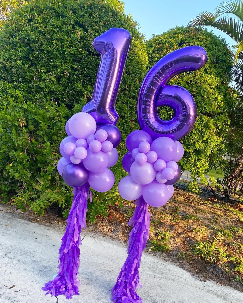 Purple Number 18 Balloon 40 Inch, 18th Birthday Party Decorations for Children, Giant 18 Foil Balloon for Party Supplies