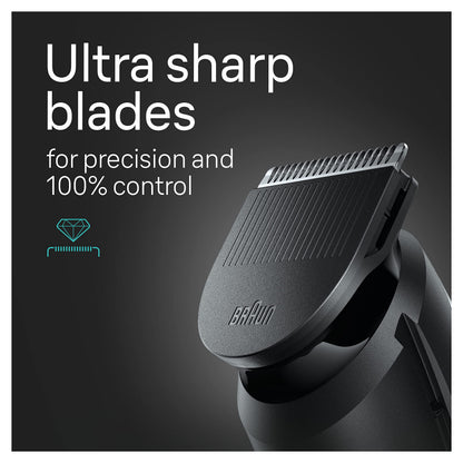 Braun All-In-One Style Kit Series 3 3430, 3-in-1 Trimmer for Men with Beard Trimmer, Ear & Nose Trimmer, Hair Clippers, Ultra-Sharp Blade, 20 Length Settings, Washable