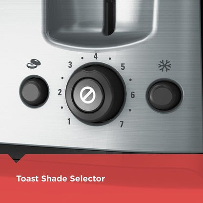 BLACK+DECKER 4-Slice Toaster - Extra Wide Slots, 7 Shade Settings, 1400 Watts, Bagel & Frozen Functions