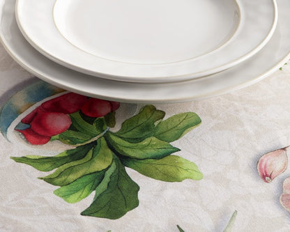 Maison d' Hermine Table Cloth Rectangle Table 100% Cotton 70 x 90 Inches Tablecloth Reusable Decorative for Dining Kitchen Room Farmhouse Home Gifts for Mothers Day Spring Summer - Gourmand