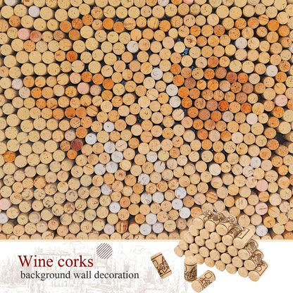 Qunclay 300 Pcs Natural Wood Wine Corks, Cork Stoppers for Wine Bottles, DIY Craft Projects, Homemade Bottling Leak-Resistant Bottle Closures (0.87" X 1.73",Straight)
