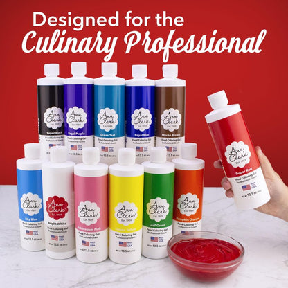 Ann Clark Bright White Food Coloring Gel Extra Large 13.5 oz Professional Grade Made in USA
