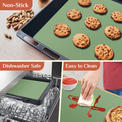 Silicone Baking Mat, 12 IN x 6 FT Free Cutting Baking Sheet,Non-Stick Reusable Dough & Pastry Mat,Non-Slip Silicone Mat Roll for Air Fryer Liner,Freeze Dryer,Oven Baking Pan,Kitchen Counter