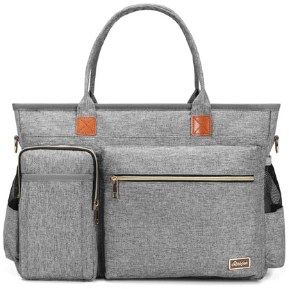 Laptop Tote Bag, Teacher Tote Bag for Women Work 15.6 inch Laptop Work Tote Bag Nurse Tote Bag, Insulated Pocket
