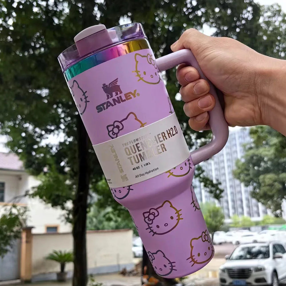 X PINK Stanley Quencher H2.0 Tumbler – 40 oz Travel Cup