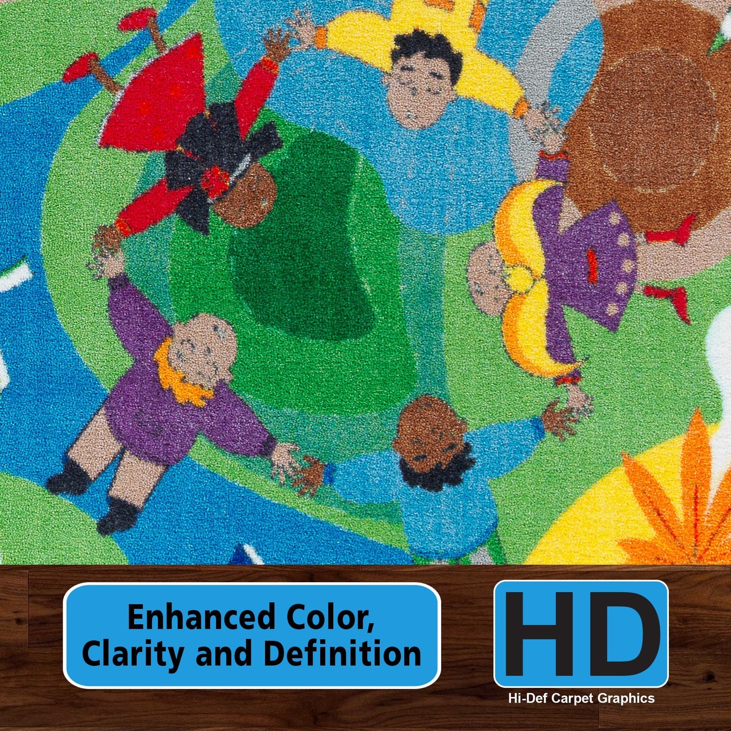 Flagship Carpets Dare to Dream Educational Rug for Children's Classroom Carpet, Home Learning Area Rug, Playroom or Kids Room Mat, 3' x 5', Blue