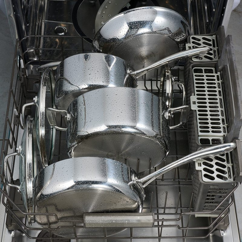 Tramontina Tri-Ply Clad Stainless Steel 8-Quart Stock Pot with Glass Lid, Induction-Ready Pasta Pot, Dishwasher-Safe, NSF-Certified