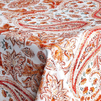 Maison d' Hermine Table Cloth Rectangle Table 100% Cotton 54 x 72 Inches Fall Tablecloth Reusable Everyday Use for Thanksgiving Christmas Decorations Dining Farmhouse Party (Orient)