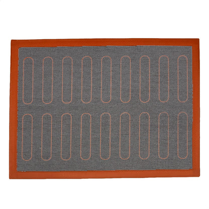 Amazon Basics Non-Stick Silicone Baking Mat, Non-Slip, Heat Resistant, for Dough Rolling, Reusable, Easy to Clean, Rectangular, 15.7" x 11.8", Black/Red/White, 2 Pack