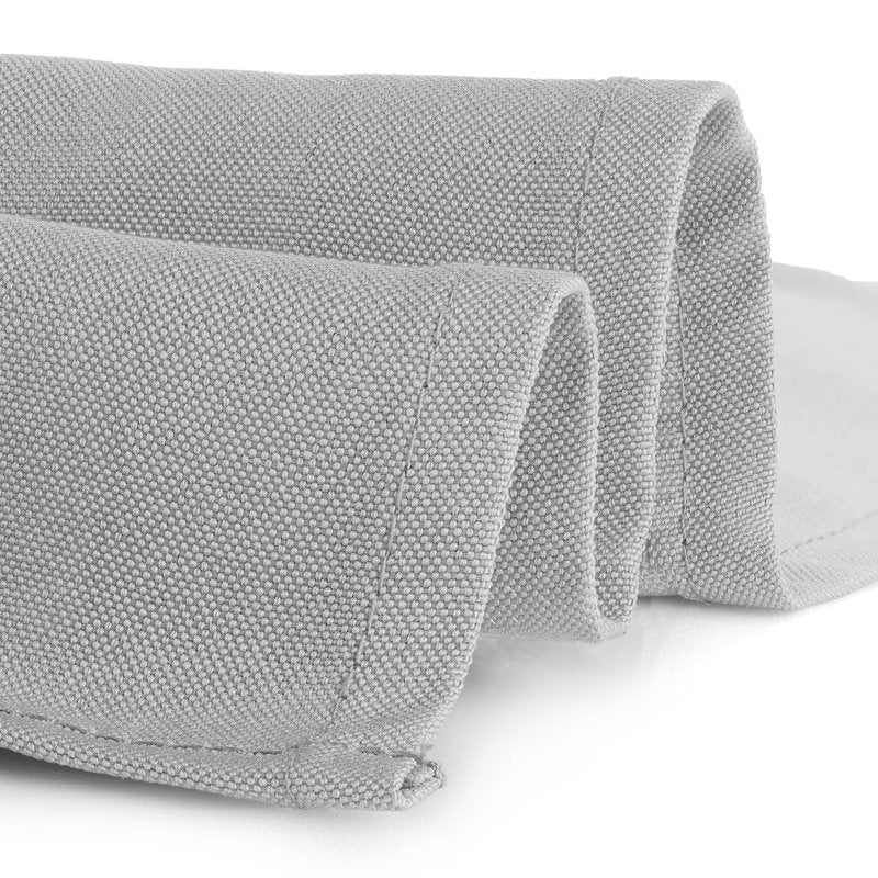 Gee Di Moda Square Tablecloth - 52 x 52 Inch Silver Table Cloth for Small Square or Round Tables - Heavy Duty Washable Fabric - for Buffet Table, Holiday Party, Dinner, Wedding & Baby Shower