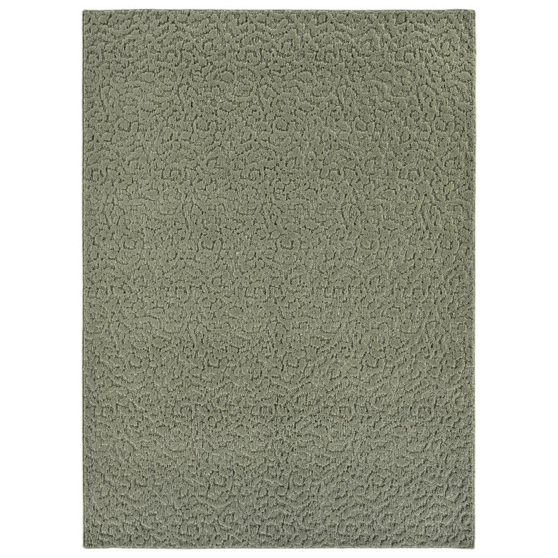 Garland Rug Ivy 6 Ft. X 9 Ft. Sage Green Floral Solid Color Area Rug - Durable, Stylish, and Soft Rug for Living Rooms, Hallways, Bedrooms, and High-Traffic Areas
