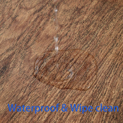 Walrus Heavy Duty Vinyl Tablecloth with Flannel Backing Waterproof Oil-Proof Plastic Table Cloth Stain-Resistant Wipeable Rectangle or Square Table Cover for Indoor and Outdoor (Wood, 52X70 Inch)