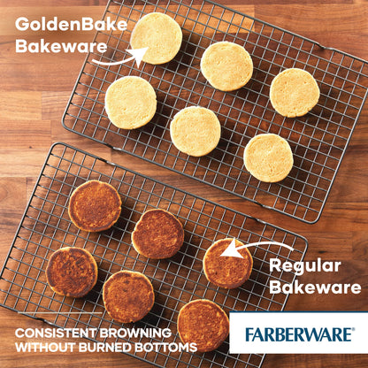 Farberware Insulated Nonstick Bakeware 14-Inch x 16-Inch Jumbo Cookie Sheet, Light Gray