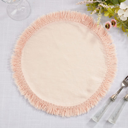 Stonewashed Fringe Placemats (Set of 4)
