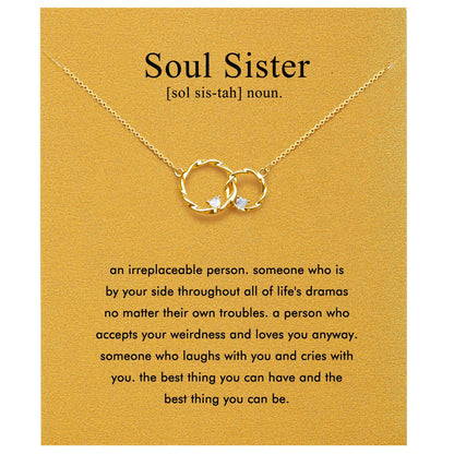 Friendship Gifts for Women,Long Distance Gift Soul Sister Gifts for Women(circle)