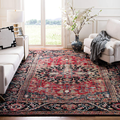 SAFAVIEH Vintage Hamadan Collection X-Large Area Rug - 11' x 15', Red & Multi, Oriental Persian Design, Non-Shedding & Easy Care, Ideal for High Traffic Areas in Living Room, Bedroom (VTH215A)