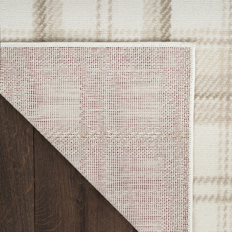 Nourison Home Grafix Ivory Beige 3'9" x 5'9" Area Rug - Easy Clean, Non Shedding, Bed Room, Living Room, Dining Room, Kitchen (4' x 6')