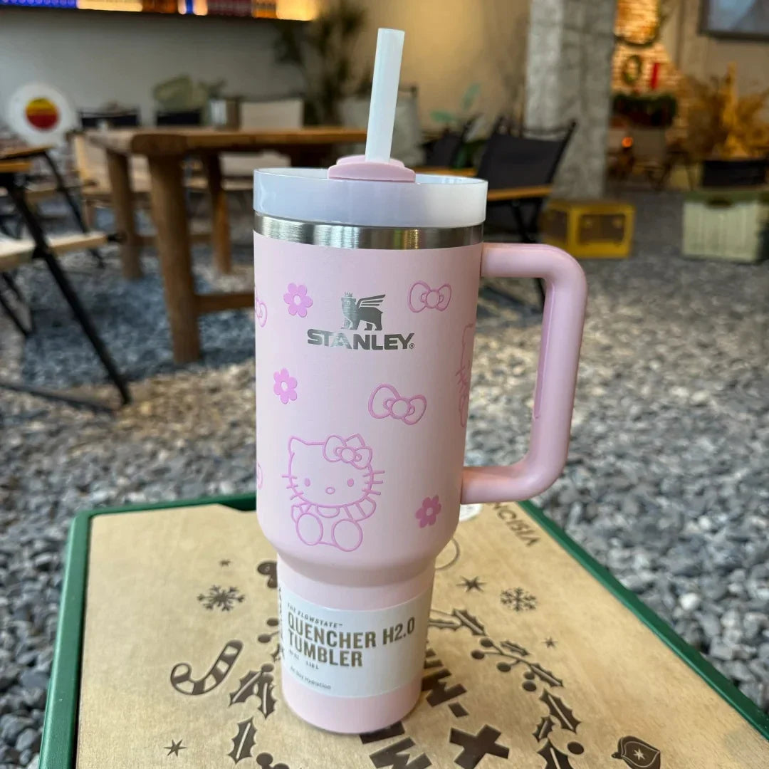 Black Stanley Quencher H2.0 Tumbler – 40 oz Travel Cup
